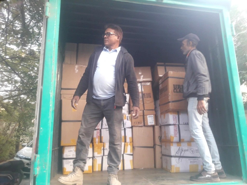 Operation Manager Imran Gill Supervising Container Loading